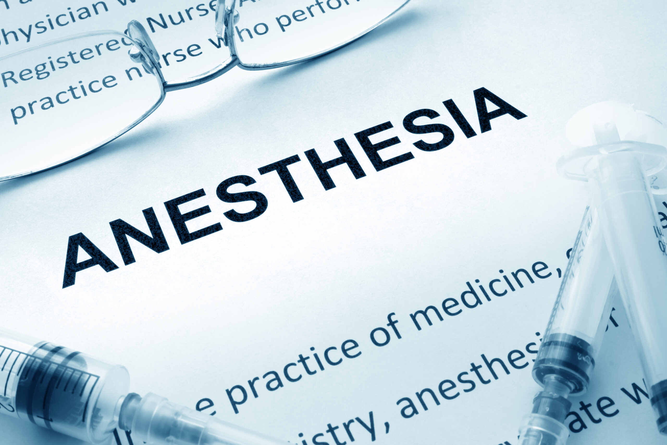 anestesia immagine scritta